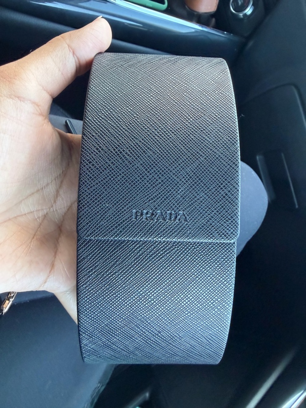 Prada Women's Black Oversized Geometric Sunglasses - Picture 3 of 3